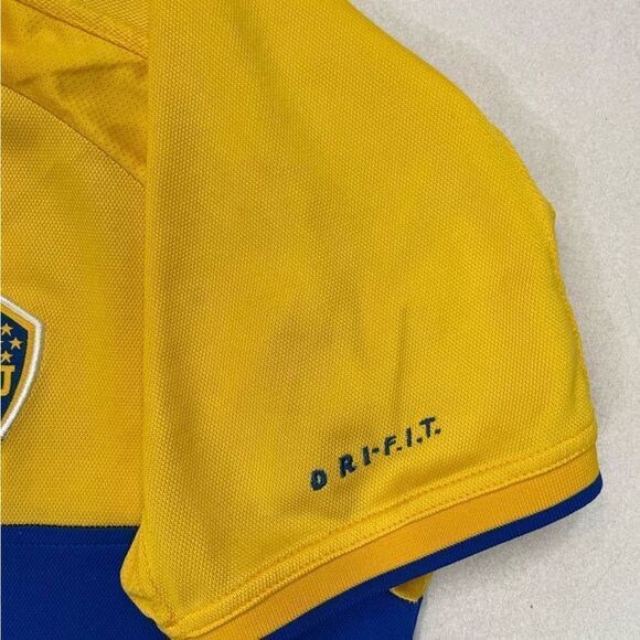 VINTAGE NIKE  Boca Jr 2000 2001 Soccer Futbol Jersey Men XL Yellow Short Sleeve - Picture 8 of 13